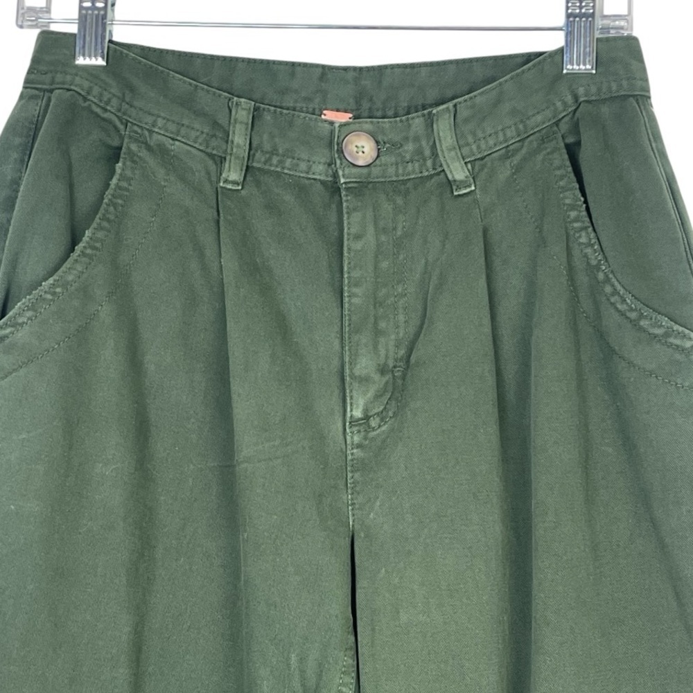 Free People Cya Later Skate Trouser Pants Forest Green Size 0 NWT - Picture 3 of 11